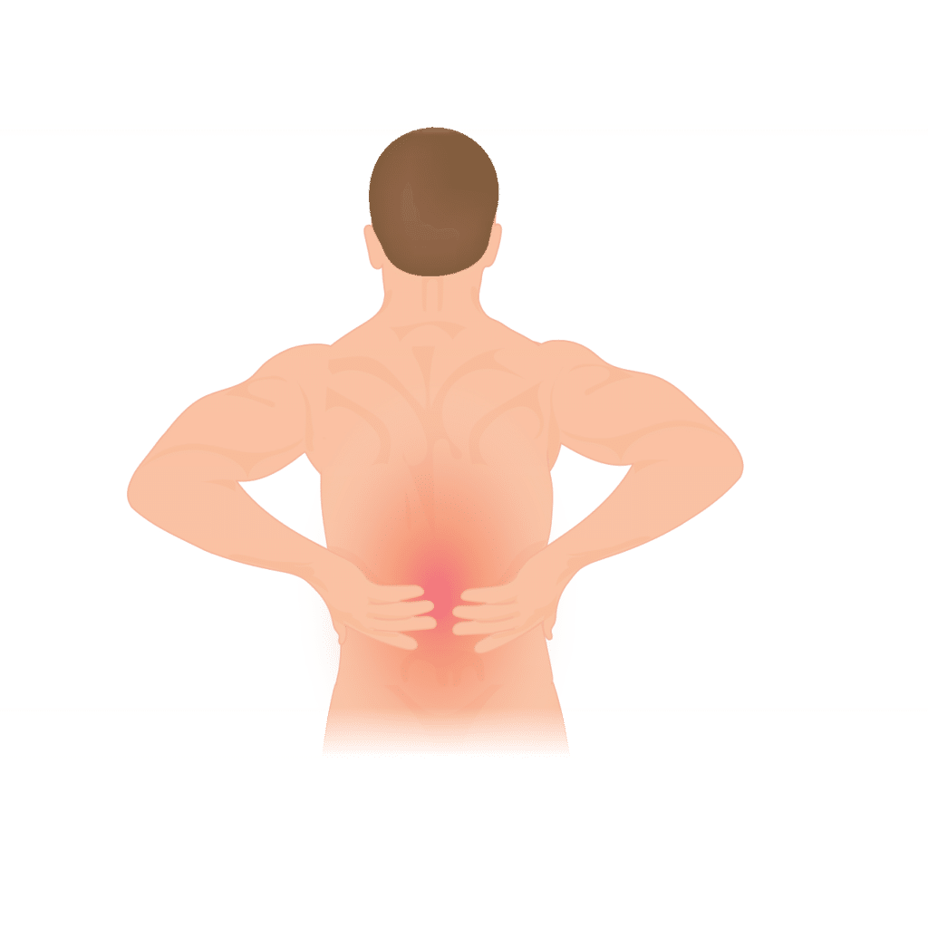 Illustration of lower back pain